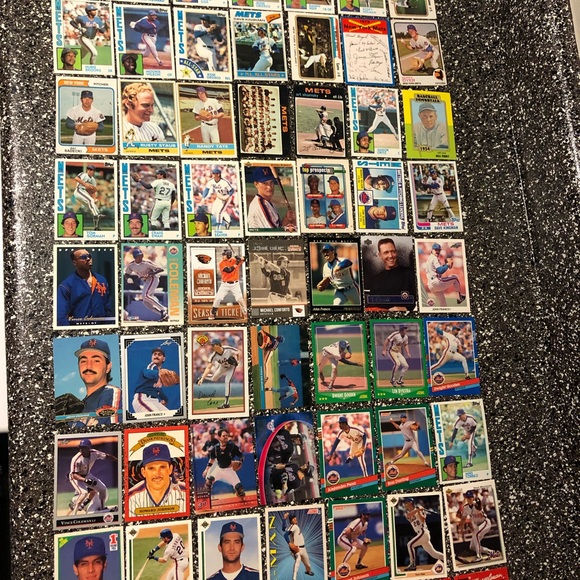 Over 65 New York Mets baseball cards with Tom Seaver, David Cone, Mookie Wilson